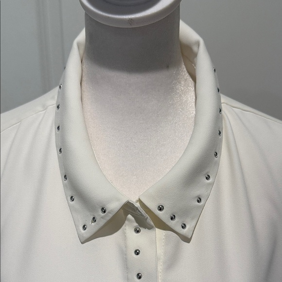 Vince Camuto Ivory Studded Blouse - Picture 3 of 9